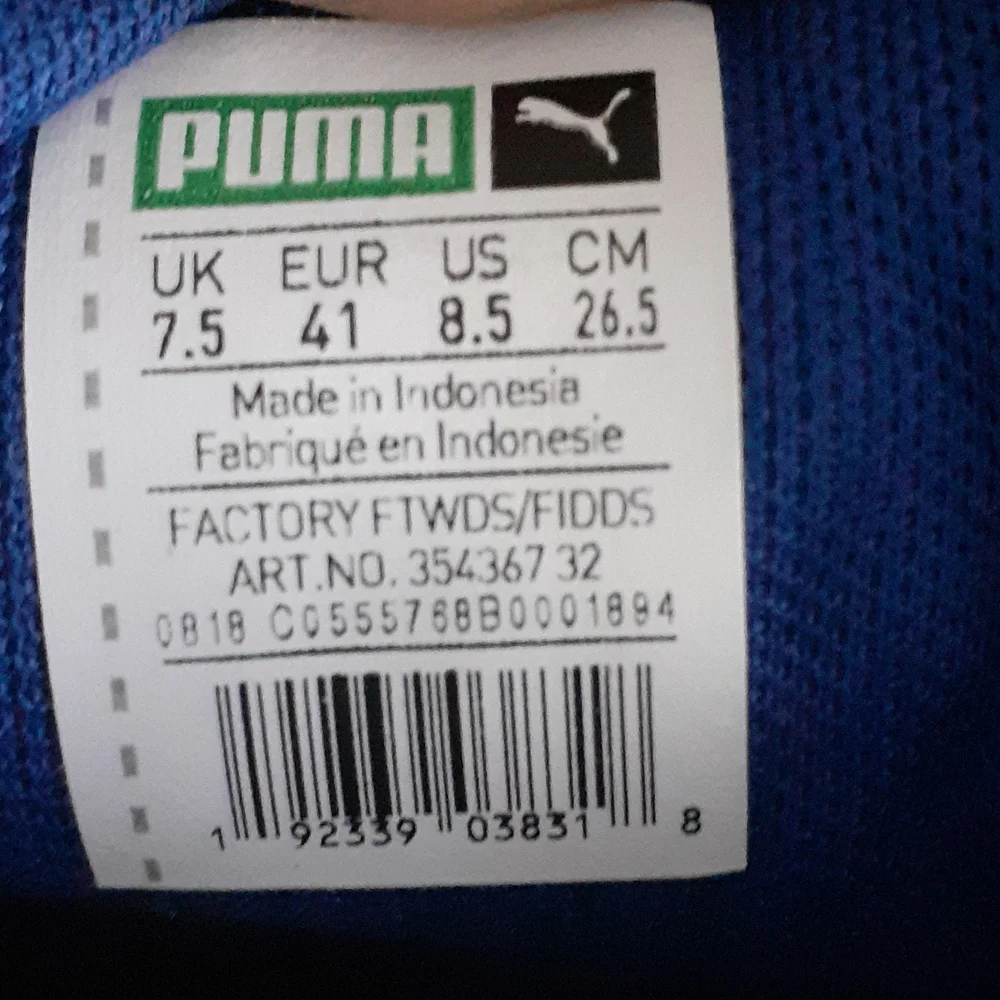 PUMAS  SIZE 7.5 Royle Blue. - Picture 4 of 5